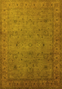 Oriental Yellow Industrial Rug, urb1594yw