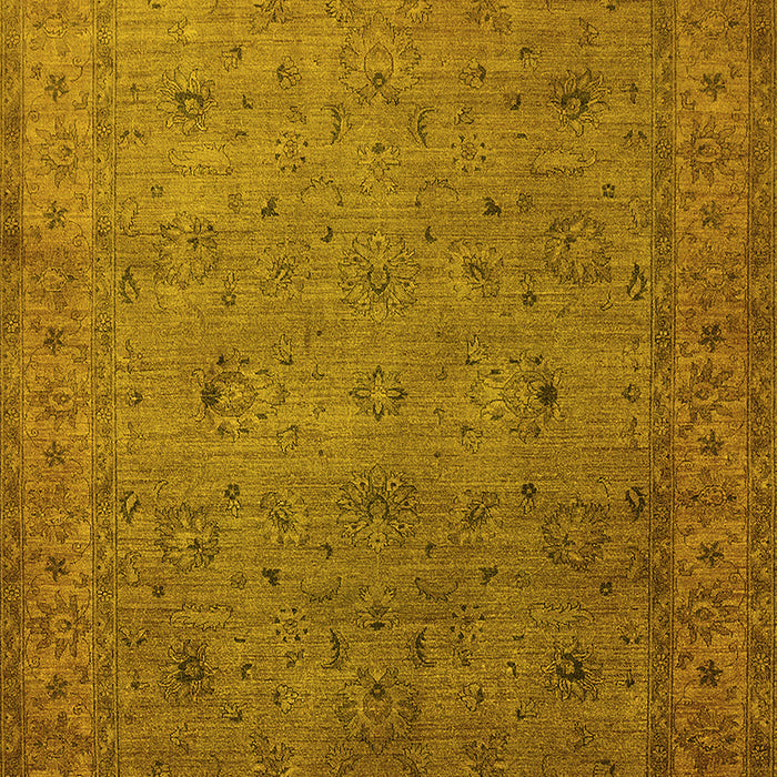 Oriental Yellow Industrial Rug, urb1594yw