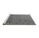 Sideview of Machine Washable Oriental Gray Industrial Rug, wshurb1594gry