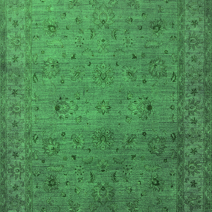 Machine Washable Oriental Green Industrial Area Rugs, wshurb1594grn