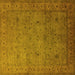 Square Oriental Yellow Industrial Rug, urb1594yw