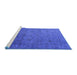 Sideview of Machine Washable Oriental Blue Industrial Rug, wshurb1594blu