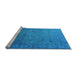 Sideview of Machine Washable Oriental Light Blue Industrial Rug, wshurb1594lblu