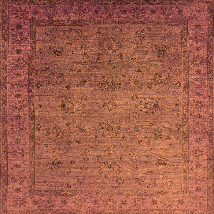 Square Oriental Orange Industrial Rug, urb1594org