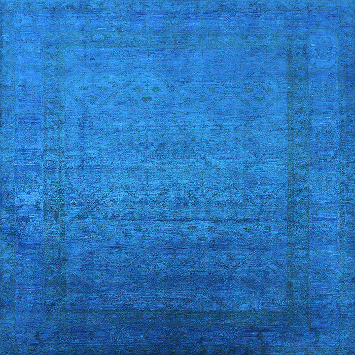Square Oriental Light Blue Industrial Rug, urb1595lblu