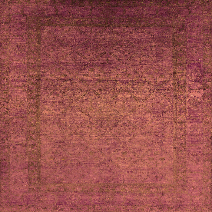 Square Oriental Orange Industrial Rug, urb1595org