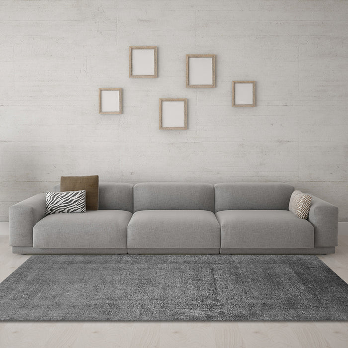 Machine Washable Oriental Gray Industrial Rug in a Living Room,, wshurb1595gry