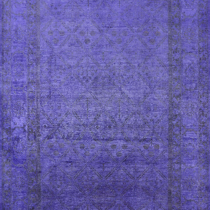 Mid-Century Modern Blue Lotus Blue Oriental Rug, urb1595