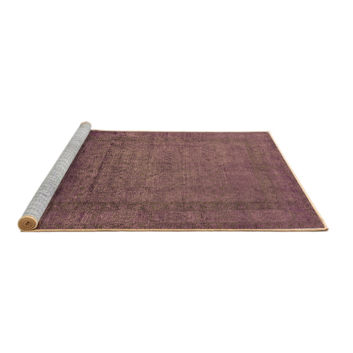 Sideview of Machine Washable Oriental Brown Industrial Rug, wshurb1595brn