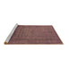 Sideview of Machine Washable Oriental Brown Industrial Rug, wshurb1595brn