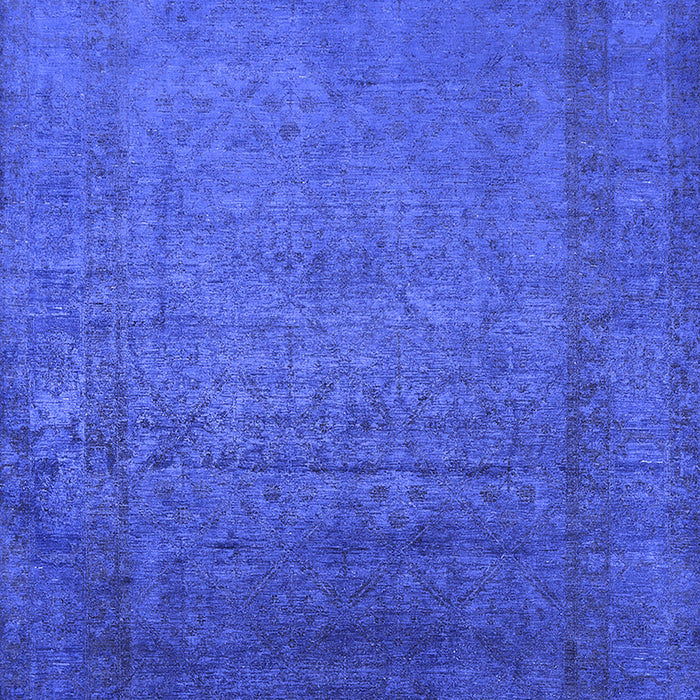 Machine Washable Oriental Blue Industrial Rug, wshurb1595blu