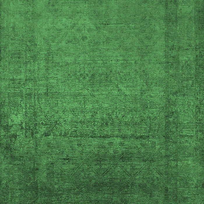 Machine Washable Oriental Emerald Green Industrial Area Rugs, wshurb1595emgrn