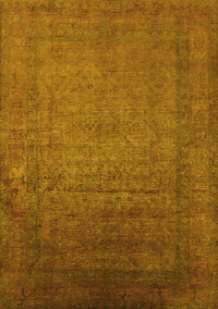 Oriental Yellow Industrial Rug, urb1595yw