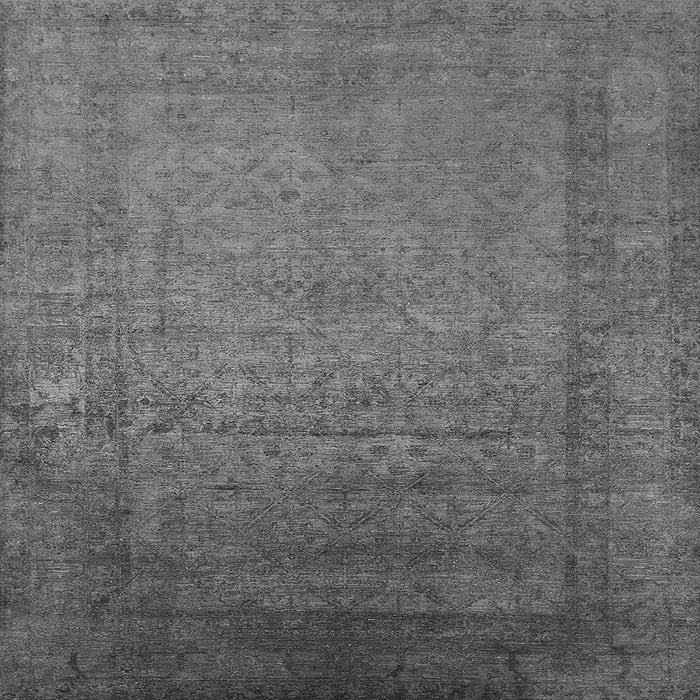 Square Machine Washable Oriental Gray Industrial Rug, wshurb1595gry