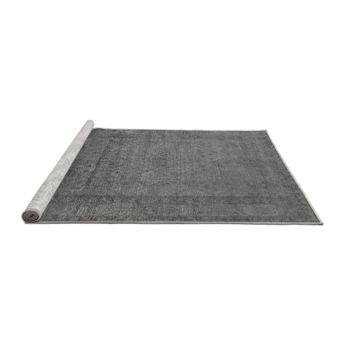 Sideview of Machine Washable Oriental Gray Industrial Rug, wshurb1595gry