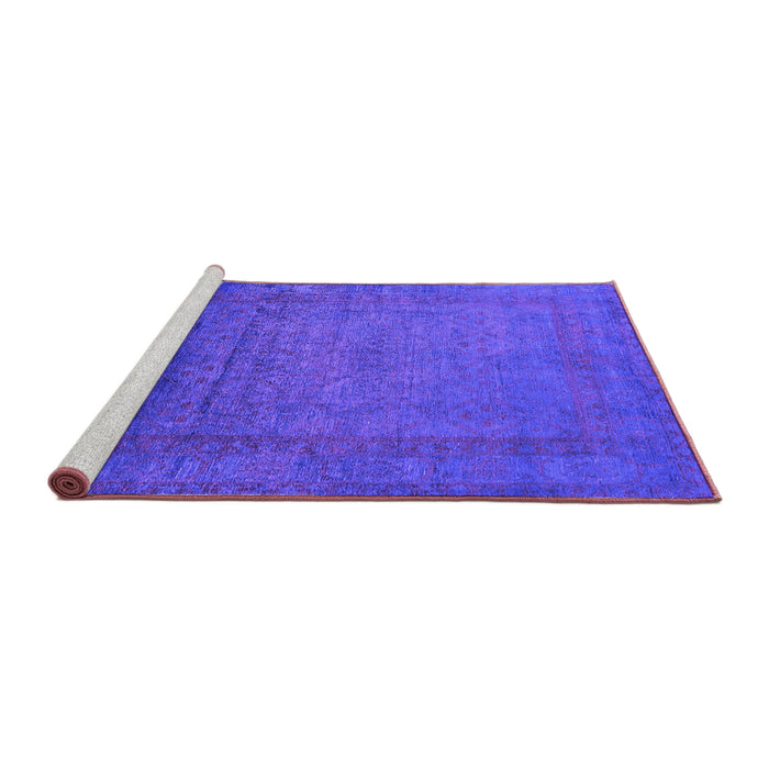 Sideview of Machine Washable Oriental Purple Industrial Area Rugs, wshurb1595pur