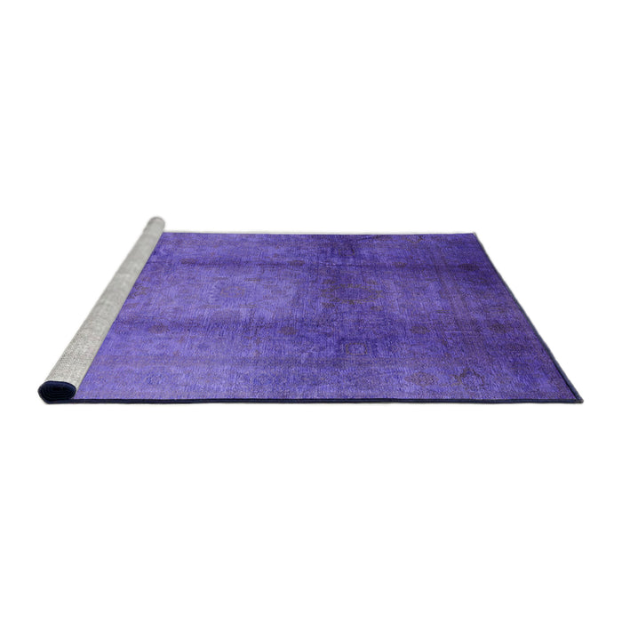 Sideview of Machine Washable Industrial Modern Purple Rug, wshurb1596