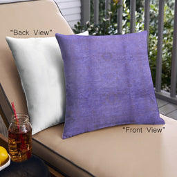 Front View of Mid-Century Modern Urban Square Purple Throw Pillow, 18 inch by 18 inch, pwurb1596