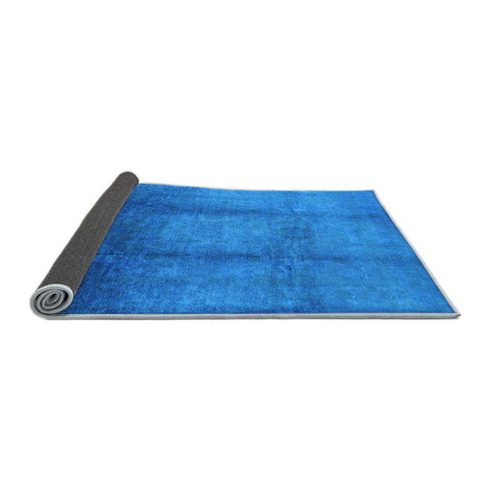 Sideview of Oriental Light Blue Industrial Rug, urb1596lblu