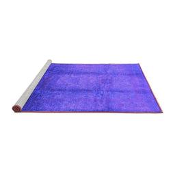 Sideview of Machine Washable Oriental Purple Industrial Area Rugs, wshurb1596pur