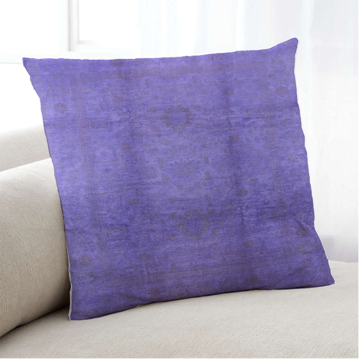 Lifestyle Image of Mid-Century Modern Urban Square Purple Throw Pillow, 18 inch by 18 inch, pwurb1596