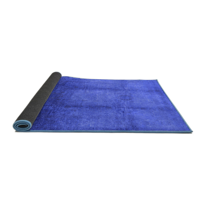 Sideview of Oriental Blue Industrial Rug, urb1596blu