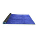 Sideview of Oriental Blue Industrial Rug, urb1596blu