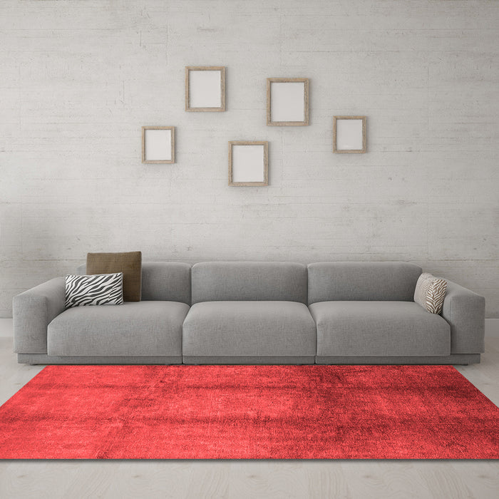 Industrial Red Washable Rugs