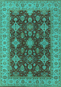 Oriental Turquoise Industrial Rug, urb1597turq