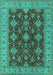 Oriental Turquoise Industrial Rug, urb1597turq