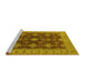 Sideview of Machine Washable Oriental Yellow Industrial Rug, wshurb1597yw