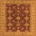 Square Oriental Orange Industrial Rug, urb1597org