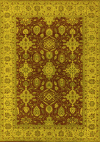 Oriental Yellow Industrial Rug, urb1597yw