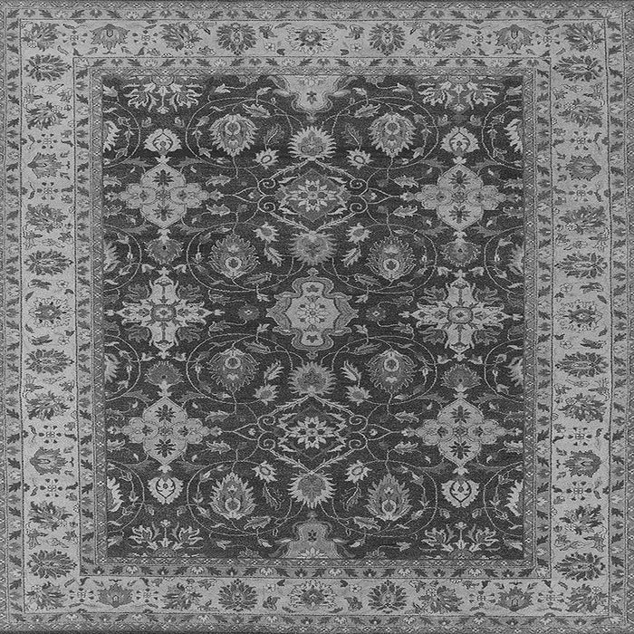 Square Machine Washable Oriental Gray Industrial Rug, wshurb1597gry