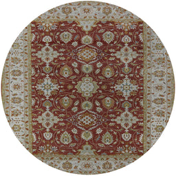 Round Machine Washable Industrial Modern Dark Sienna Brown Rug, wshurb1597