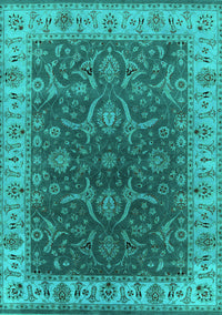 Oriental Turquoise Industrial Rug, urb1598turq