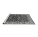 Sideview of Machine Washable Oriental Gray Industrial Rug, wshurb1598gry