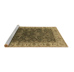 Sideview of Machine Washable Oriental Brown Industrial Rug, wshurb1598brn
