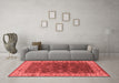 Industrial Red Washable Rugs