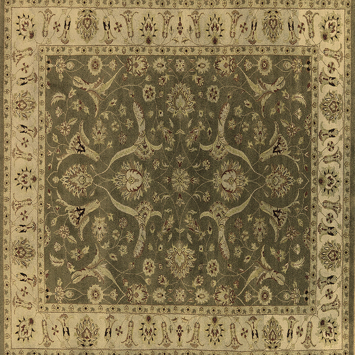 Square Machine Washable Oriental Brown Industrial Rug, wshurb1598brn
