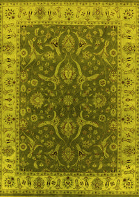 Oriental Yellow Industrial Rug, urb1598yw