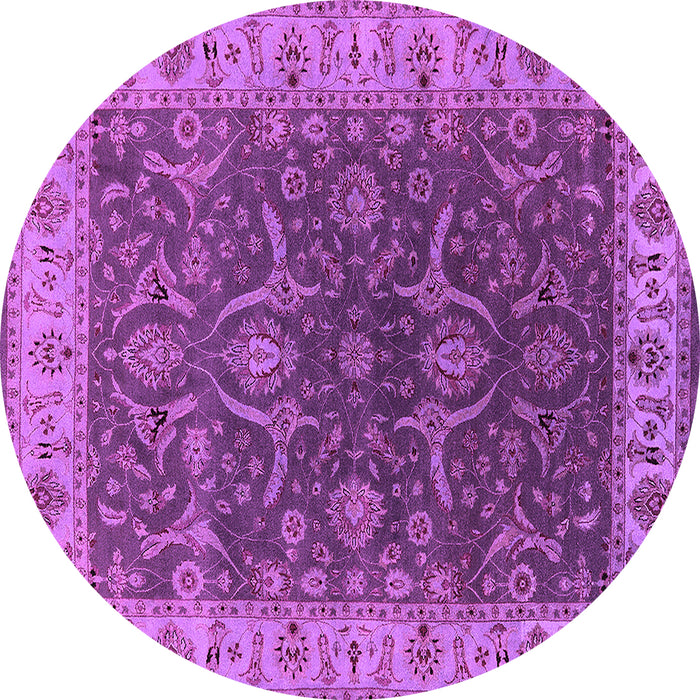 Round Oriental Pink Industrial Rug, urb1598pnk