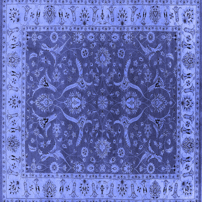 Square Oriental Blue Industrial Rug, urb1598blu