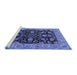 Sideview of Machine Washable Oriental Blue Industrial Rug, wshurb1599blu