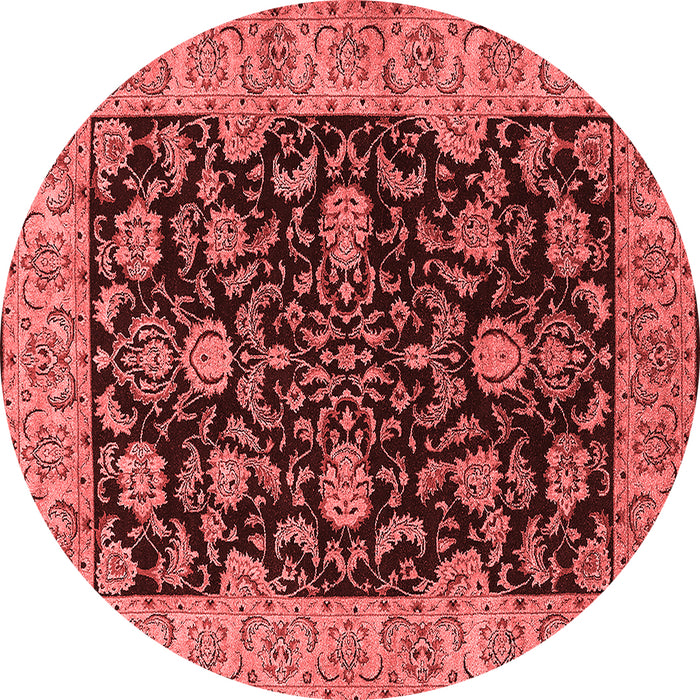 Machine Washable Oriental Red Industrial Rug, wshurb1599red