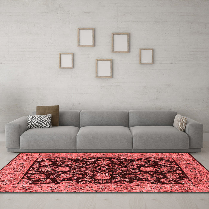 Industrial Red Washable Rugs