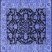 Square Oriental Blue Industrial Rug, urb1599blu