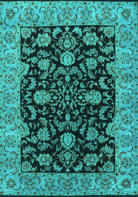 Oriental Turquoise Industrial Rug, urb1599turq