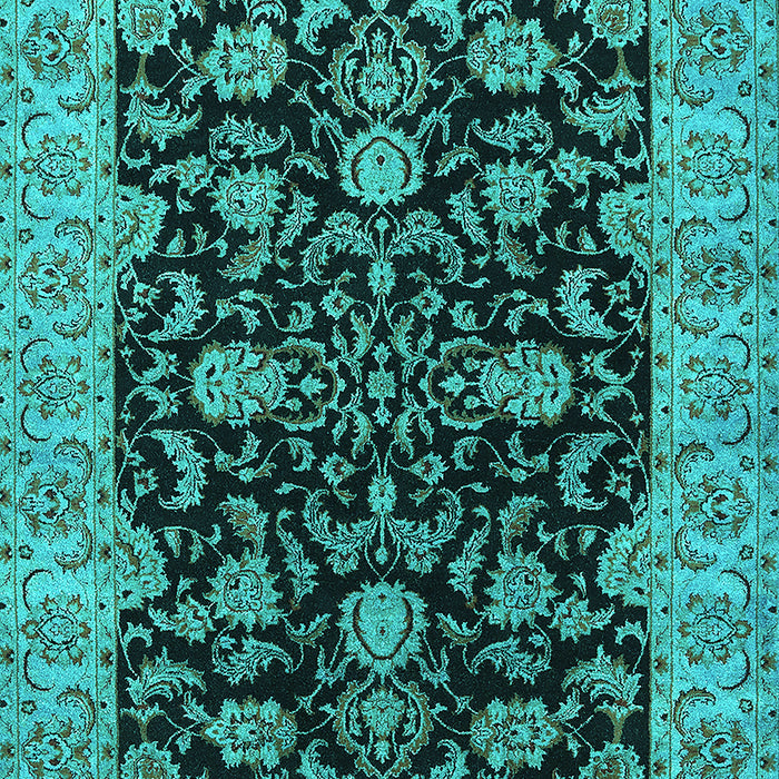 Oriental Turquoise Industrial Rug, urb1599turq