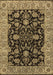 Machine Washable Oriental Brown Industrial Rug, wshurb1599brn